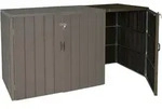 MCW M&uuml;lltonnenbox, Braun, Metall, 69x116x88 cm, Aufbewahrung & Schutzh&uuml;llen