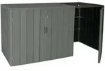 MCW M&uuml;lltonnenbox, Grau, Metall, 79x117x105 cm, Aufbewahrung & Schutzh&uuml;llen