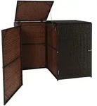 MCW 2Er-M&uuml;lltonnenverkleidung, Braun, Kunststoff, 130x176x131 cm, Aufbewahrung...