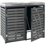 MCW M&uuml;lltonnenverkleidung, Anthrazit, Metall, 134x124x84 cm, Aufbewahrung &