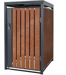 Ml-Design M&uuml;lltonnenbox, Rotbraun, Metall, 240 L, Rechteckig, 80x116.3x68 cm,