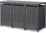 Ml-Design M&uuml;lltonnenbox, Anthrazit, Metall, 240 L, Rechteckig, 200x120x80 cm,