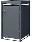Ml-Design M&uuml;lltonnenbox, Anthrazit, Metall, 240 L, Rechteckig, 68x124x80 cm,