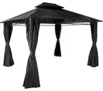 MCW Hardtop, Grau, Textil, 360x290x300 cm, Sonnen- & Sichtschutz, Pavillons &