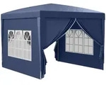 Outsunny Pavillon, Blau, Metall, 2.95x2.58x2.95 cm, Sonnen- & Sichtschutz,...