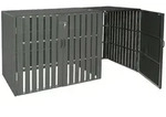 MCW M&uuml;lltonnenbox, Anthrazit, Metall, 76x115x100 cm, Aufbewahrung &...