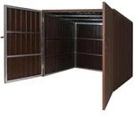 MCW M&uuml;lltonnenverkleidung, Braun, Metall, 213x172x160 cm, Aufbewahrung &