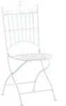 CLP Gartenklappstuhl, Wei&szlig;, Metall, 39x94x53 cm, Gartenm&ouml;bel, Gartenst&uuml;hle,