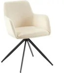 CLP Armlehnenstuhl, Creme, Metall, 56x81x62 cm, Esszimmer, St&uuml;hle,...