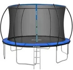 tectake Trampolin, Schwarz, Blau, Metall, Rund, 394x275x394 cm, CE, Outdoor