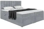 Meblini Boxbett, Grau, Kunststoff, Kiefer, H3, 7-Zonen, H&ouml;he ca. 4 cm, Rechteckig,
