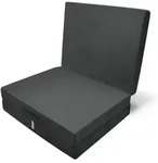 Beautissu Klappmatratze, Dunkelgrau, Textil, 80x10x195 cm, Schlafzimmer, Matratzen