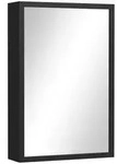 Kleankin Spiegelschrank, Schwarz, Glas, 40x60x12 cm, Badezimmer,...