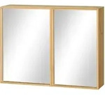 Kleankin Spiegelschrank, Natur, Glas, 65.2x50x14 cm, Badezimmer,...
