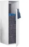 Mid.you Midischrank, Wei&szlig;, Kunststoff, 40x110x39 cm, stehend, Badezimmer,