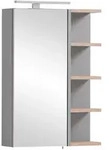 Mid.you Spiegelschrank Lugo, Grau, Glas, 2 F&auml;cher, F, 50x74.4x16 cm, Made in