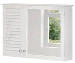 Vicco Badspiegelschrank, Wei&szlig;, Holzwerkstoff, 5 F&auml;cher, Rechteckig,...