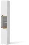 Vicco Badschrank, Wei&szlig;, Eiche Artisan, Holzwerkstoff, 6 F&auml;cher, Rechteckig,