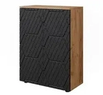 Vicco Midischrank, Anthrazit, Holzwerkstoff, 3 F&auml;cher, Rechteckig, 60x81x30 cm,