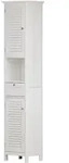 Vicco Badschrank, Wei&szlig;, Holzwerkstoff, 6 F&auml;cher, 1 Schubladen, Rechteckig,