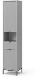 Vicco Badschrank, Grau, Holzwerkstoff, 7 F&auml;cher, 1 Schubladen, Rechteckig, 40x190x35