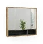 Vicco Badspiegelschrank, Eiche Artisan, Anthrazit, Holzwerkstoff, 8 F&auml;cher,