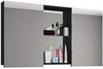 Mid.you Spiegelschrank VCM Budasi, Schwarz, 111x59x12 cm, Badezimmer,