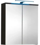 Mid.you Spiegelschrank, Schwarz, Holzwerkstoff, 2 F&auml;cher, F, 60x67x20 cm, Made...