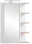 Mid.you Spiegelschrank Lugo, Wei&szlig;, Glas, 2 F&auml;cher, F, 50x74.4x16 cm, Made in