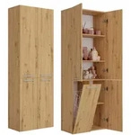 kommodly Bad, Eiche Artisan, Holzwerkstoff, 60x174x30 cm, Badezimmer,