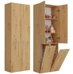 kommodly Bad, Eiche Artisan, Holzwerkstoff, 60x174x30 cm, Badezimmer,