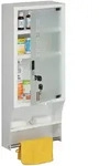 Relaxdays Medizinschrank, Mehrfarbig, Metall, Glas, 27x65x12 cm, Badezimmer,