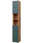 Vicco Badschrank, Gr&uuml;n, Honigeiche, Holzwerkstoff, 6 F&auml;cher, Quadratisch,...