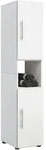 Mid.you Hochschrank VCM Flandu, Wei&szlig;, Kunststoff, 2 F&auml;cher, 31x160x30 cm,...