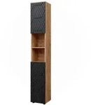 Vicco Badschrank, Anthrazit, Holzwerkstoff, 6 F&auml;cher, Quadratisch, 30x192x30...