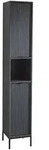Mid.you Hochschrank, Grau, Metall, 2 F&auml;cher, einzeln stellbar, 32x195x32 cm,
