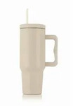 Gourmetmaxx Thermobecher Gourmetmaxx, Beige, Metall, Kunststoff, 1,2 L, doppelwandig,