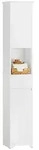 SoBuy Hochschrank, Wei&szlig;, Holzwerkstoff, 30x170x30 cm, Badezimmer,