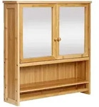 MCW Spiegelschrank, Braun, Holz, 66x62x15 cm, Badezimmer, Badezimmerspiegel,