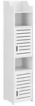 [en.casa] Hochschrank, Wei&szlig;, Kunststoff, 32x135x32 cm, Badezimmer,