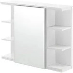 [en.casa] Spiegelschrank, Wei&szlig;, Holzwerkstoff, Rechteckig, 80x64x20 cm,...