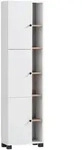 Mid.you Hochschrank Lugo, Wildeiche, Wei&szlig;, Kunststoff, 3 F&auml;cher, 45x168x23.4...