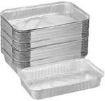 Relaxdays Grillschalen, Silber, Metall, 31x4.5x21 cm, Grills & Outdoor-K&uuml;chen,