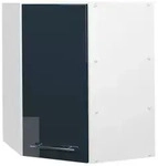 Vicco Eckh&auml;ngeschrank, Dunkelblau, Wei&szlig;, Holzwerkstoff, 3 F&auml;cher, Rechteckig,