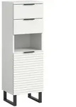 Mid.you Highboard, Wei&szlig;, Metall, 1 F&auml;cher, 2 Schublade(n) Schubladen, 35x110x34 cm,