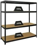 Proregal Schwerlastregal, Schwarz, Metall, Rechteckig, 150x160x60 cm, Freizeit,