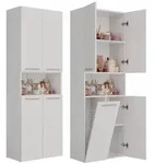 kommodly Bad, Wei&szlig;, Holzwerkstoff, 60x174x30 cm, Badezimmer,...