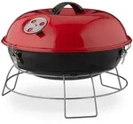Relaxdays Kugelgrill, Mehrfarbig, Metall, Kunststoff, 36x27x36 cm, Grills &