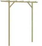 vidaXL Rosenbogen, Braun, Holz, 40x205x200 cm, Sonnen- & Sichtschutz, Pavillons...