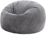 icon Sitzsack, Anthrazit, Textil, 200 L, 1-Sitzer, Rund, 85x50x85 cm, Hergestellt in